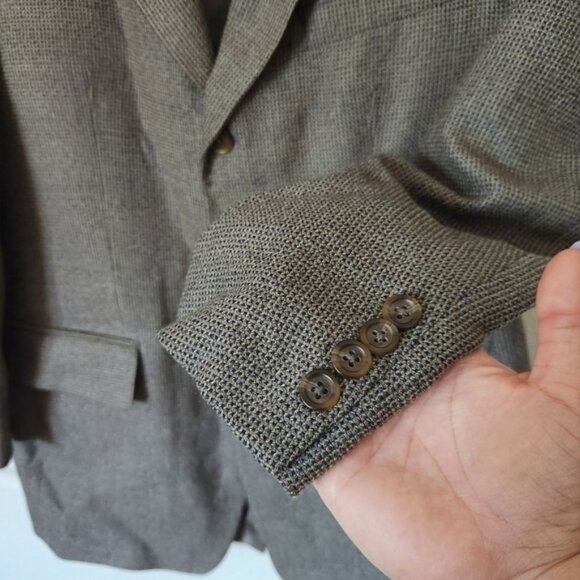 Chaps Ralph Lauren Fine Wool Blazer 38R Gray Sport Coat Jacket - Picture 8 of 15